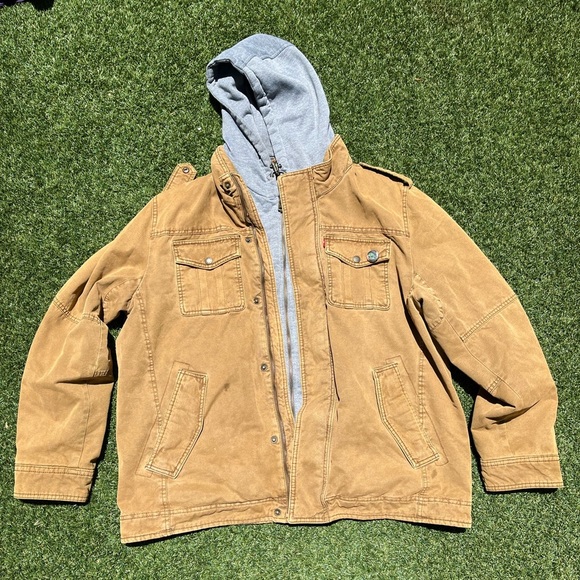 Levi's Other - VTG 00’s / Y2K Levi’s Hoodie Lined Tan Work Jacket